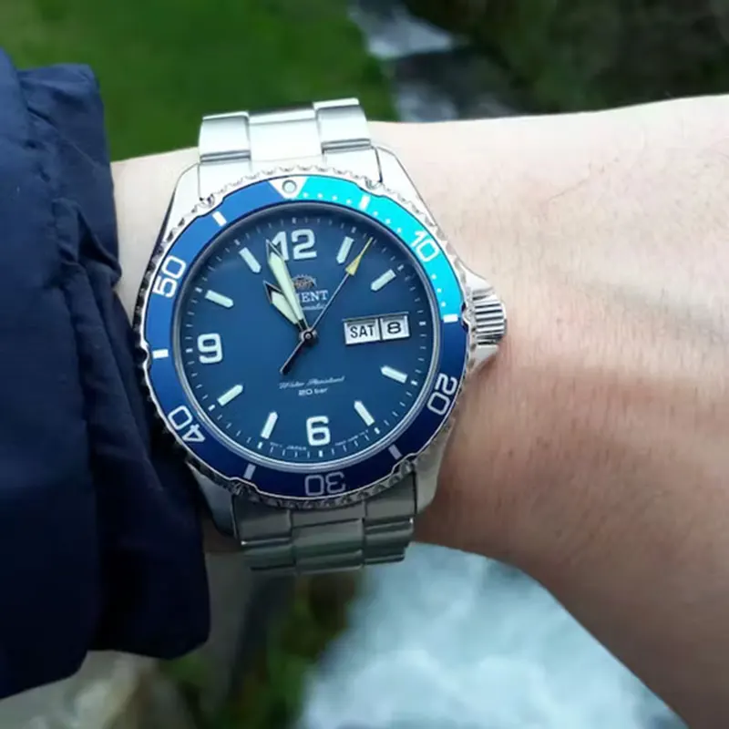Orient Mako III Blue Dial Automatic Diver's Men's Watch- RA-AA0818L19B
